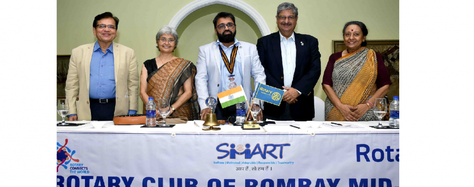 Justice Roshan Dalvi (Retd.), former judge of Bombay High Court, was the Speaker in Rotary Club of Bombay Mid-Town meeting on 11th Sep 2019